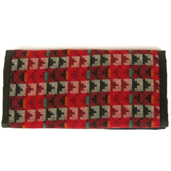 NEW ~ Womens Wallet Boho Hippie Handmade in Nepal Snap Stud Close 21cm x 11cm. - Picture 2 of 5
